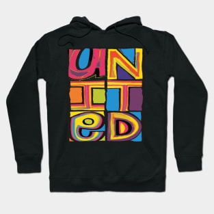 UNITED 'Happy Mondays' Inspired Design on Black & Badge Hoodie